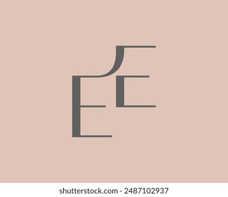 EE letter logo icon design. Classic style luxury initials monogram.