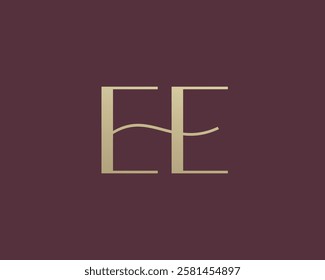 EE letter logo icon design. Classic style luxury initials monogram.