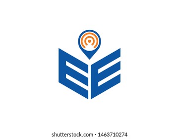EE Letter logo with Location symbol