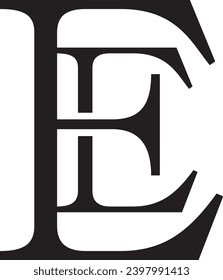 EE letter logo modern design