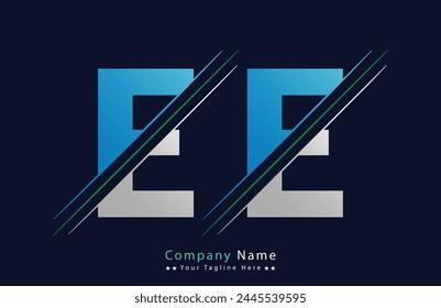 EE Letter Logo Template Illustration Design.