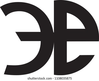 ee  letter logo vector
