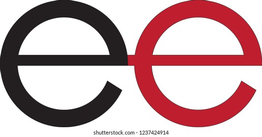 ee letter logo vector