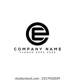 EE or ee letter mark abstract vector logo design template - Editable design - ee Monogram - ee icon