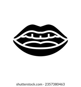 ee letter mouth animate glyph icon vector. ee letter mouth animate sign. isolated symbol illustration