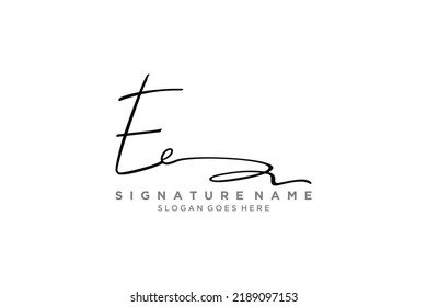 EE Letter Signature Logo Template elegant design logo Sign Symbol template vector icon