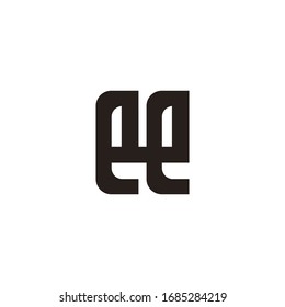 ee letter vector logo design