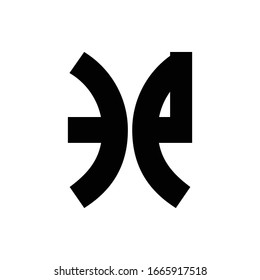 ee letter vector logo initial