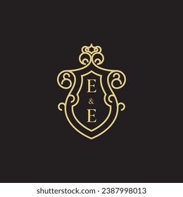 EE line vintage initial logo in high quality professional design that will print well across any print media