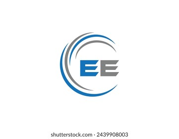 EE Logo Design , Creative Minimalist Letter EF Logo Design