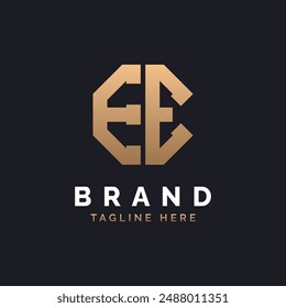 EE Logo Design. Modern, Minimal, Elegant and Luxury EE Logo. Alphabet Letter EE Logo Design for Brand Corporate Business Identity.