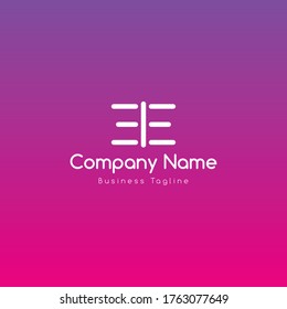 ee logo design template vector icon