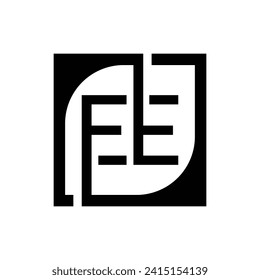 EE Logo Design Template Vector With Square Background.