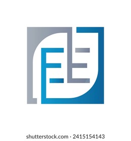 EE Logo Design Template Vector With Square Background.