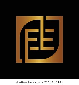 EE Logo Design Template Vector With Square Background.