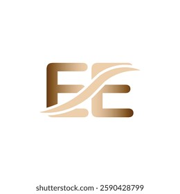 EE logo design. Trendy awesome artistic EE initial based Alphabet icon logo.