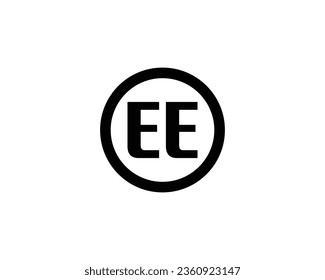 EE logo design vector template