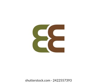 EE logo design vector template