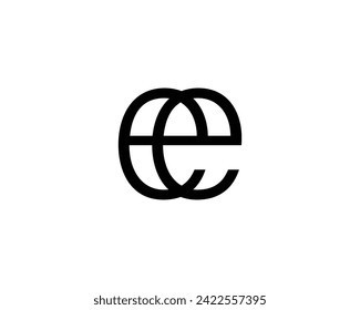 EE logo design vector template