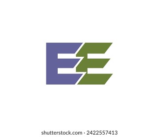 EE logo design vector template