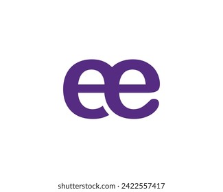 EE logo design vector template