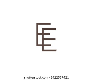 EE logo design vector template