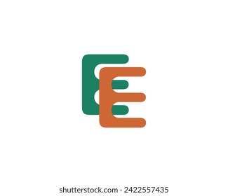 EE logo design vector template