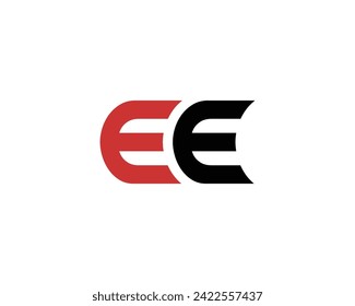 EE logo design vector template