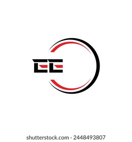 EE logo. E E design. White EE letter. EE, E E letter logo design. Initial letter EE linked circle uppercase monogram logo.