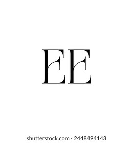 EE logo. E E design. White EE letter. EE, E E letter logo design. Initial letter EE linked circle uppercase monogram logo.