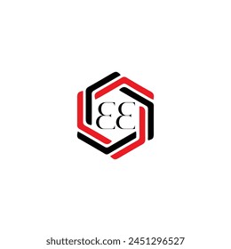 EE logo. E E design. White EE letter. EE, E E letter logo design. Initial letter EE linked circle uppercase monogram logo.