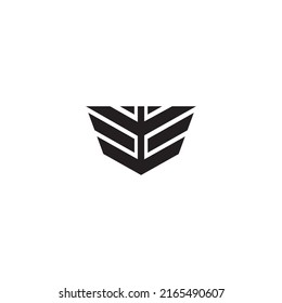 ee logo flag modern and minimal concept with wave style