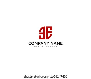 EE logo initial letter design template vector