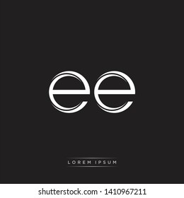 ee logo Initial Letter Split Lowercase Monogram Logo White