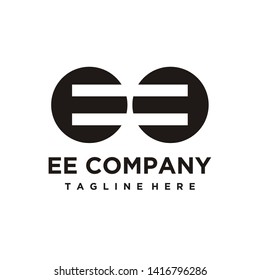 EE Logo initials company / Brand flat style