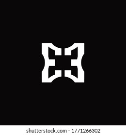 EE-Logo-Monogramm mit Mustern für Schnittelemente
