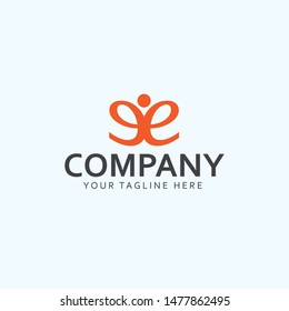 EE luxury logo vector design 