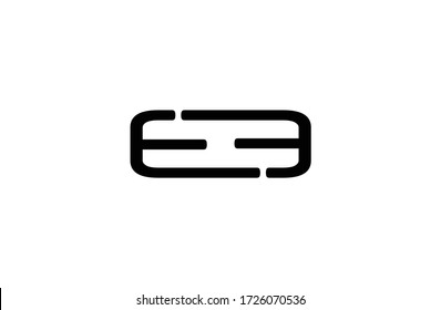 EE Minimal typography logo vector
