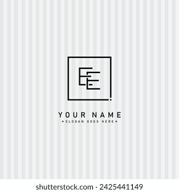 EE Minimal Vector Logo - Simple Business Logo for Monogram E and E