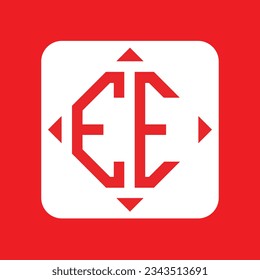 EE modern initial monogram logo design vector. It will be suitable for which company or brand name start those initial.
