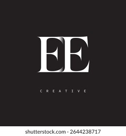 EE Monogram Logo Minimal Elegant Letter mark for Luxury, Fashion   Creative Brands	
