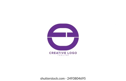 EE OE EO Abstract initial monogram letter alphabet logo design