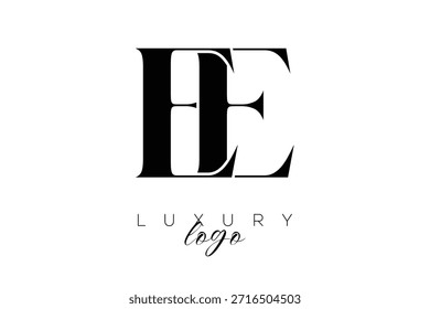 EE Serif Letter Monogram Typography Logo for Elegant Premium Branding Identity