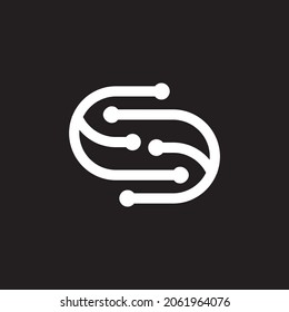 EE technology initial letter logo design