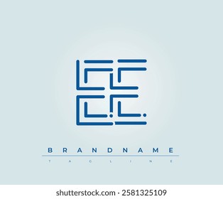 EE Technology Letter Logo Template. This tech letter logo is a graphic mark that uses letters to represent a technology company.