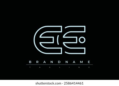 EE Technology Letter Logo Template. This tech letter logo is a graphic mark that uses letters to represent a technology company.