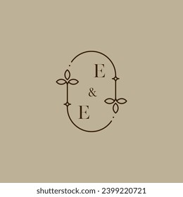 EE Hochzeit-Logo in hochwertigem professionellem Design, das gut in allen Printmedien drucken wird