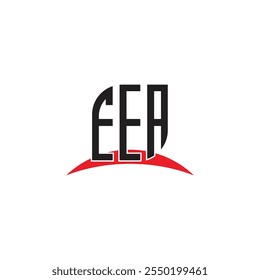 EEA letter logo design with white background in illustrator, vector logo modern alphabet font