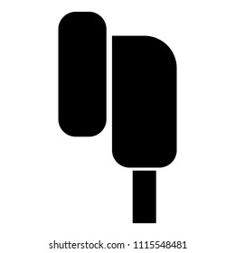 Eearphone plug icon black color