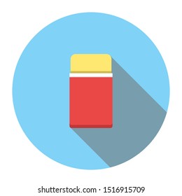 Eeaser flat icon on Blue background Eps10.